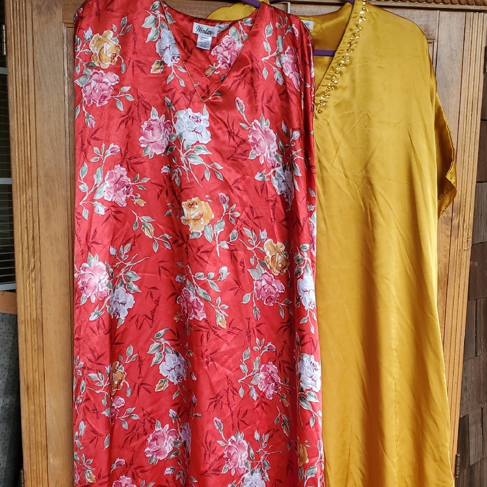 Floral Red and Yellow Caftans